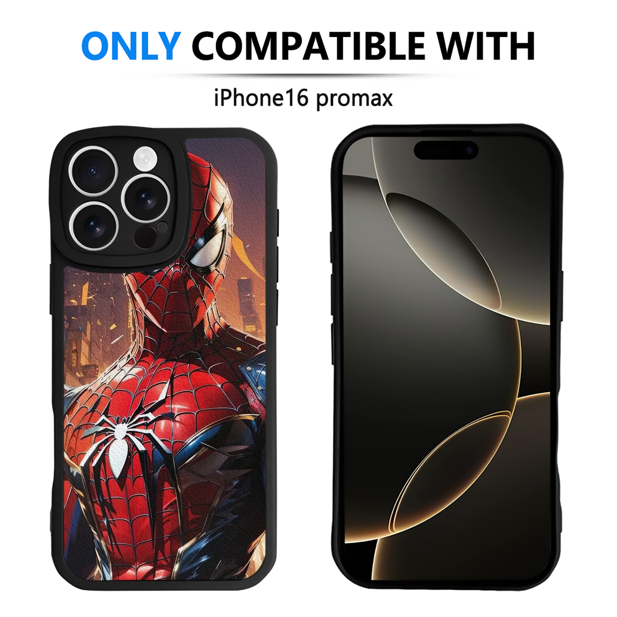 （画像用） Spider Man スパイダーマン 【iPhone 16シリーズ対応】シリコンスマホケース（レザー調） 材質：シリコン